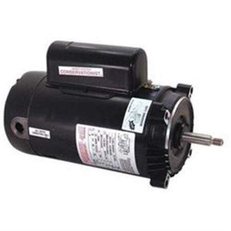 WATER WORLD Two-Compartment Pool Filter Motor - 1 HP 115 & 230V 56J Threaded Shaft Full-Rated WA3121598